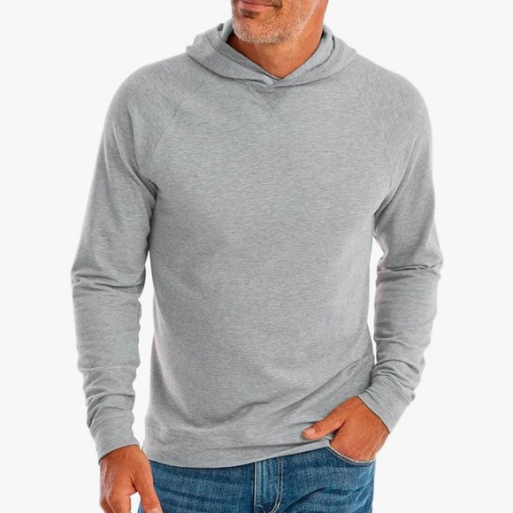 Johnnie-O Hangin' Out Cash cotton Cashmere Hoodie pullover sweatshirt Gray XL - Picture 1 of 11